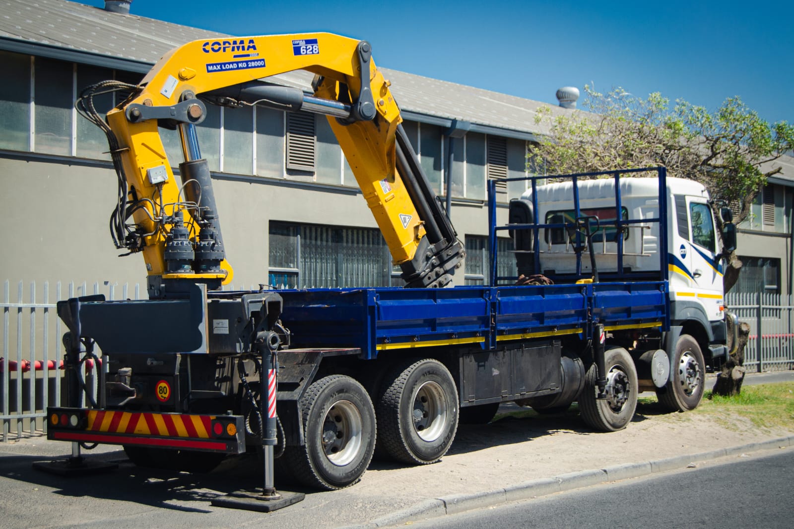 Crane truck on South African construction site